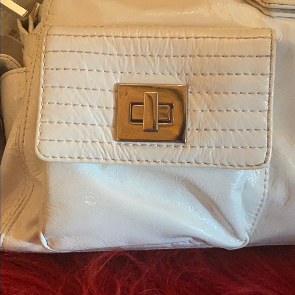 KOOBA Vintage White Patent Leather Satchel - Picture 5 of 15